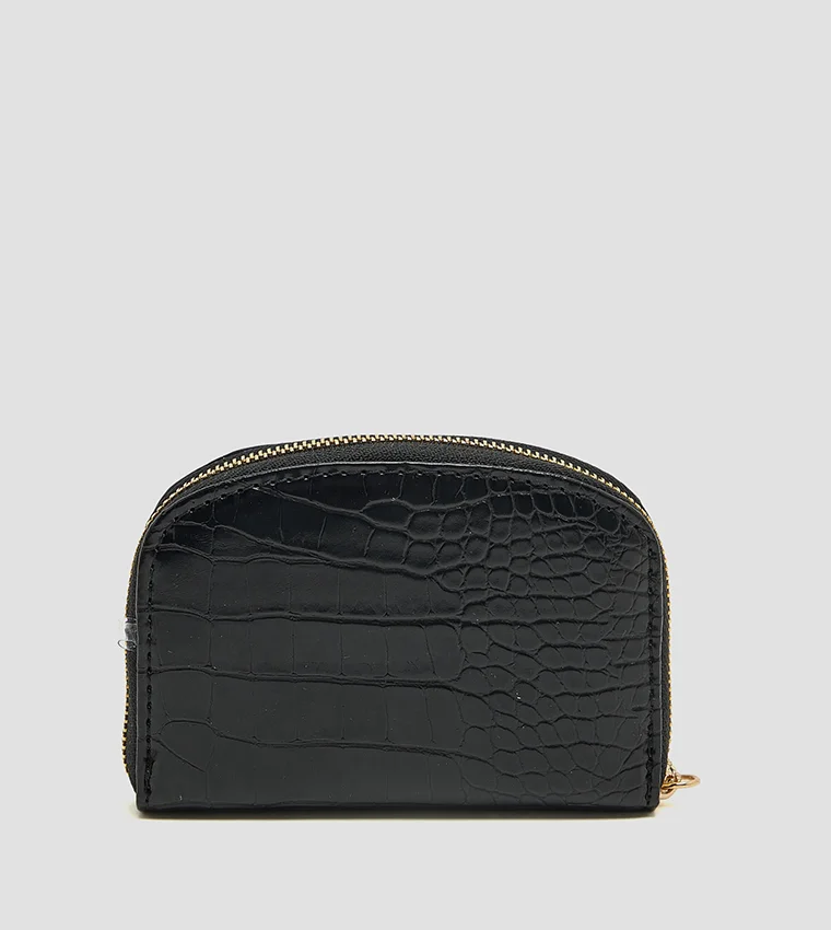 Anne Klein  Anne Klein Croc Textured Zip-around Card Holder for Women | Best Price UAE
